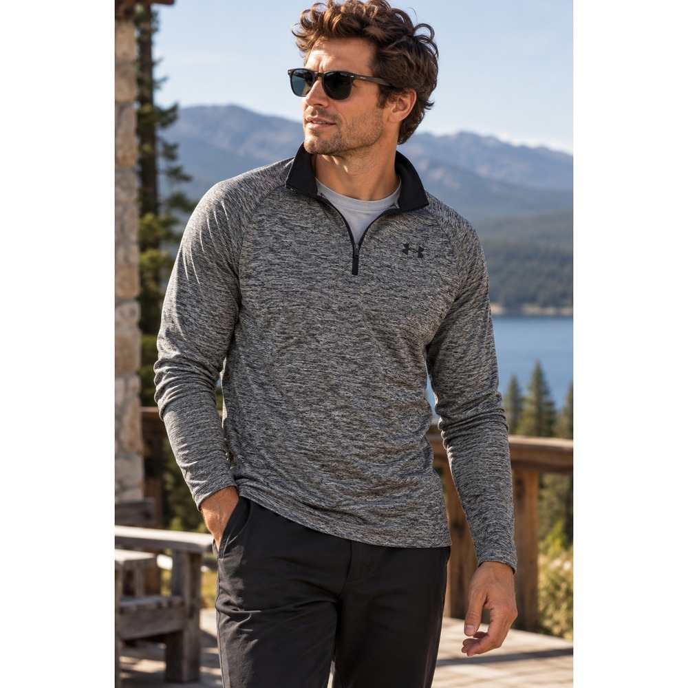 Under Armour Pullover Mens Small Gray Athletic Gorpcore Sportswear